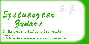 szilveszter zadori business card